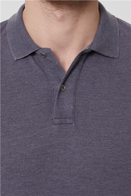 Miless Erkek %100 Pamuk Polo Yaka T-Shirt Antrasit