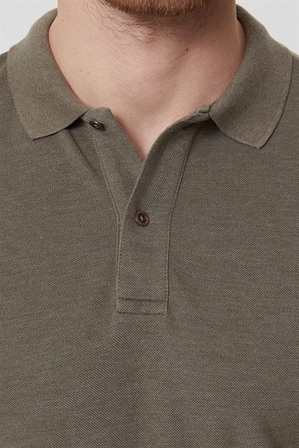 Miless Erkek Polo Yaka T-Shirt Haki