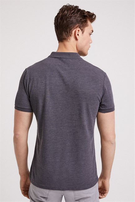 Miless Erkek Polo Yaka T-Shirt Antrasit