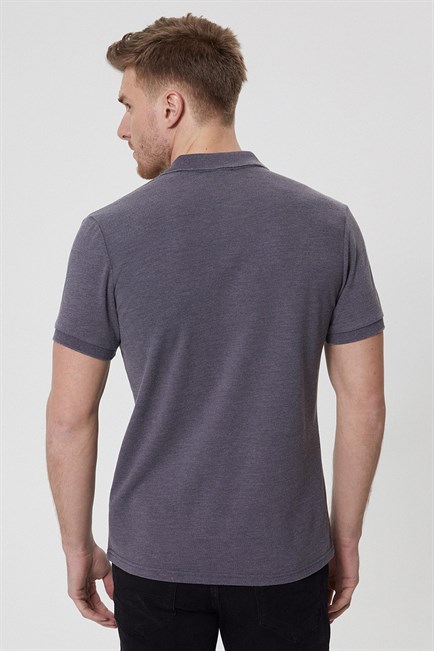 Miless Erkek Polo Yaka T-Shirt Antrasit