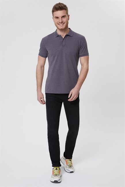 Miless Erkek Polo Yaka T-Shirt Antrasit