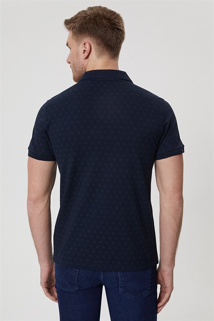 Mixed Erkek %100 Pamuk Polo Yaka T-Shirt Lacivert