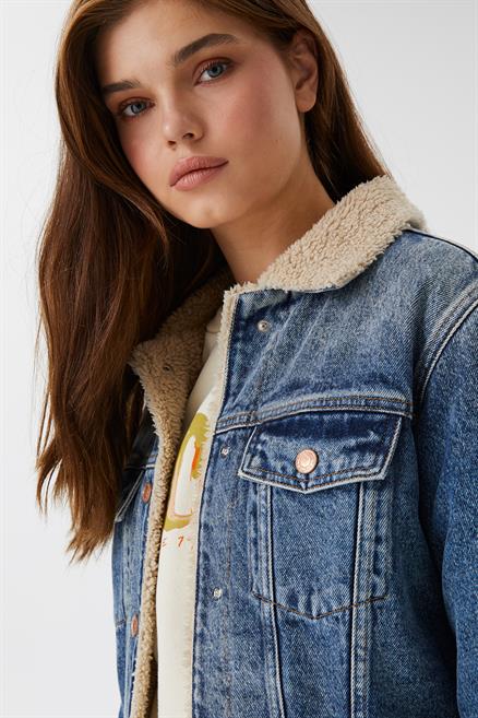 Molly 2 Kadın %100 Pamuk Jean Ceket Denim