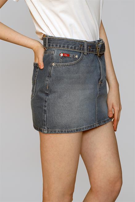 Morcella Kadın %100 Pamuk Jean Etek Denim