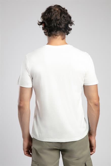 Nelli Erkek O Yaka T-Shirt Ekru