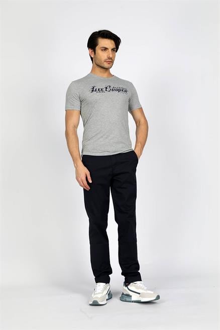 Nero Erkek %100 Pamuk O Yaka T-Shirt Gri Melanj