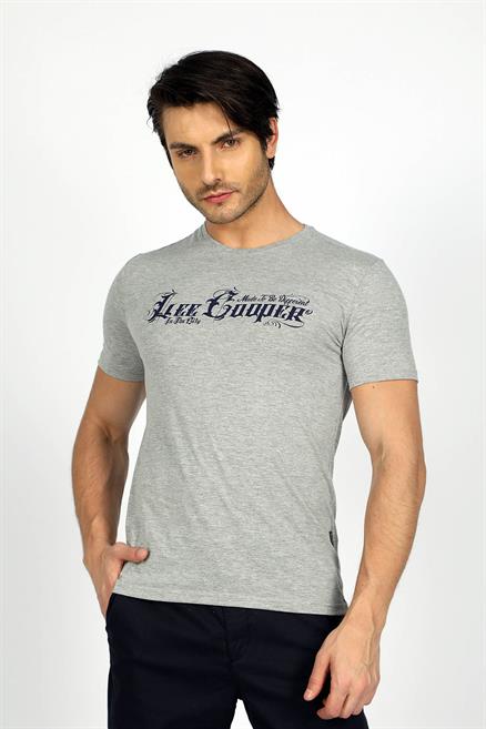 Nero Erkek %100 Pamuk O Yaka T-Shirt Gri Melanj