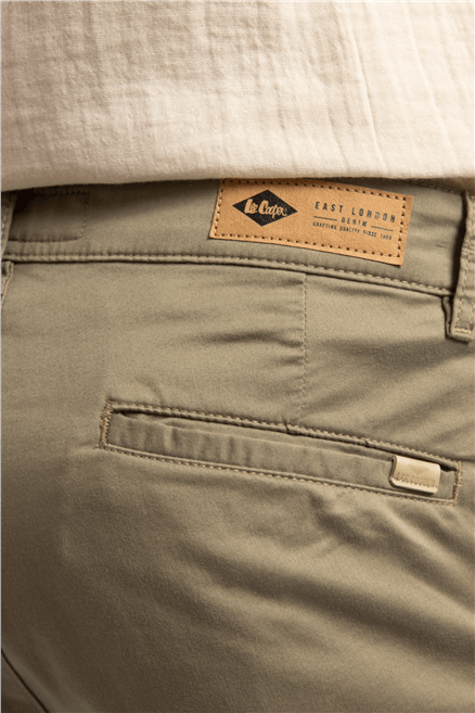 New Chıno 2 Erkek Slim Straight Fit Pamuklu Pantolon Haki