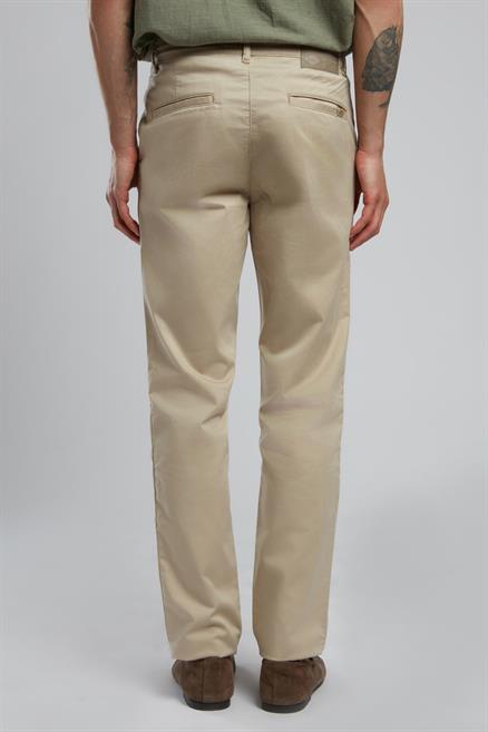 New Chıno 2 Normal Bel Dar Kesim Düz Paça Bej Erkek Pantolon