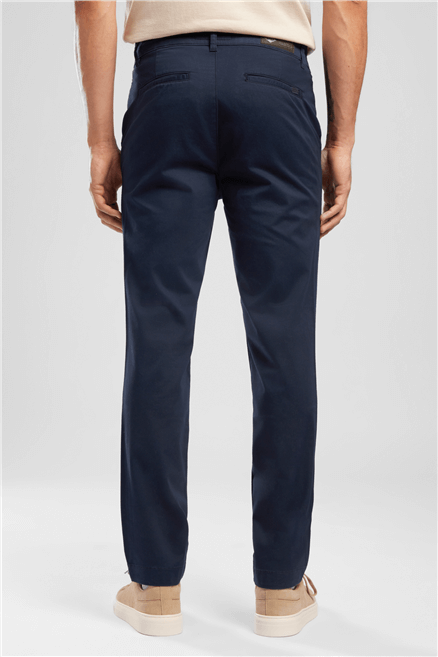 New Chıno 2 Erkek Slim Straight Fit Pamuklu Pantolon Mavi