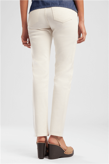 New Diana Kadın High Rise Straight Fit Jean Pantolon Beyaz