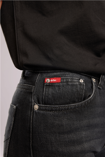 New Diana Kadın High Rise Straight Fit Jean Pantolon Antrasit