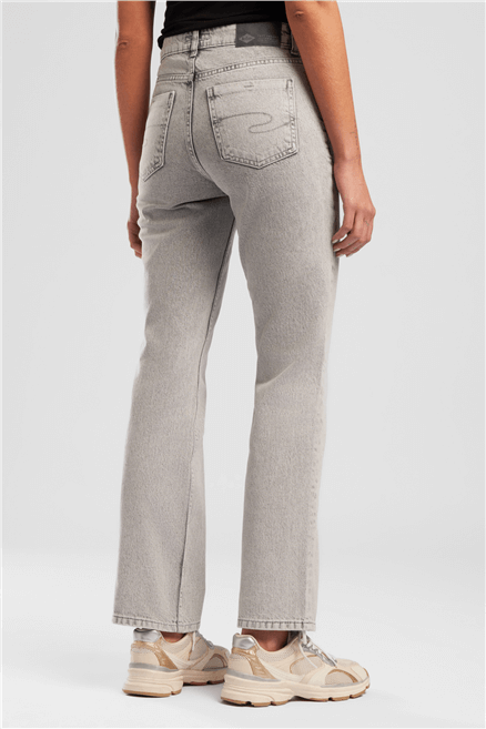 New Diana Kadın High Rise Straight Fit Jean Pantolon Açik Gri̇