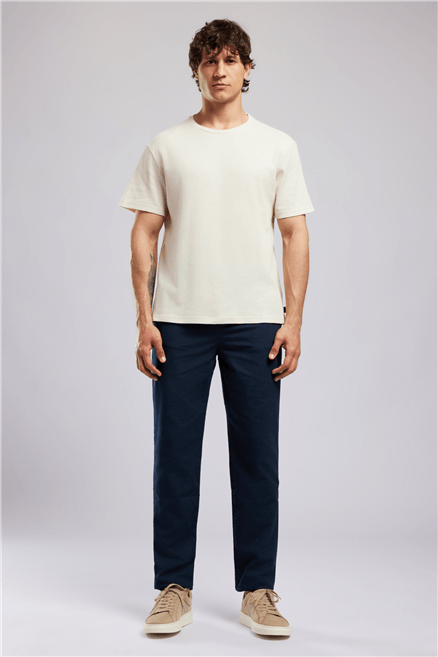 New Erkek Regular Straight Fit Pantolon Lacivert