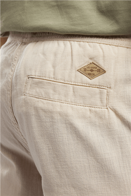 New Erkek Regular Straight Fit Pantolon Ekru