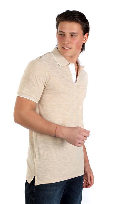 New Jake Erkek Pike Polo Yaka T-Shirt Bej