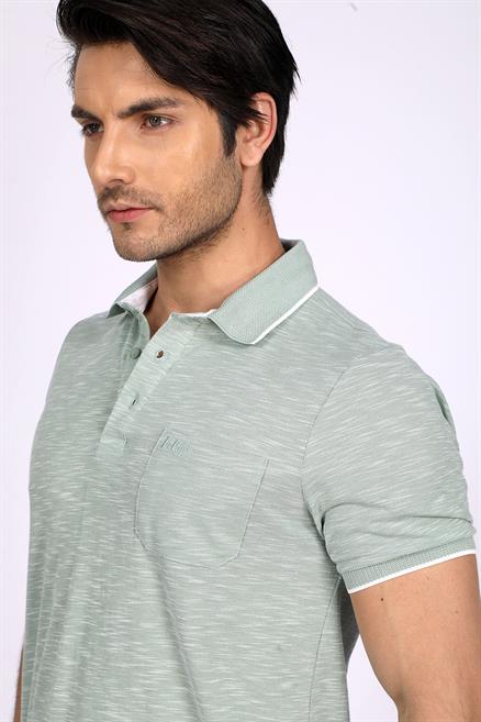 New Jake Erkek Pike Polo Yaka T-Shirt Pastel Yeşili