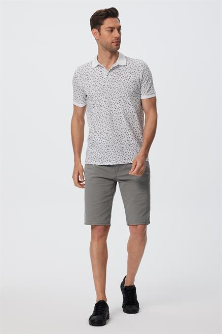 Newbernard Erkek %100 Pamuk Polo Yaka T-Shirt Beyaz
