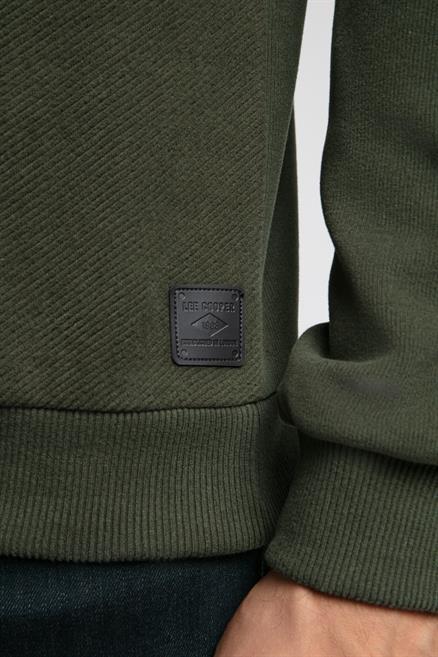Newdiagonal Erkek O Yaka Sweatshirt Yeşil