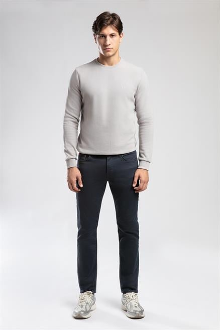 Newdwade Erkek O Yaka Sweatshirt Bej
