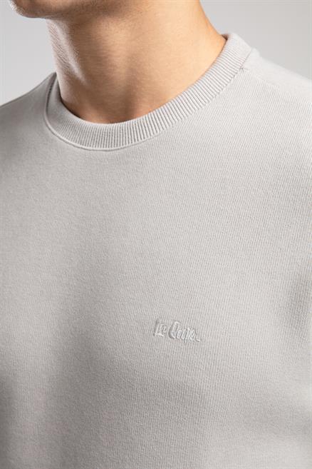 Newdwade Erkek O Yaka Sweatshirt Bej