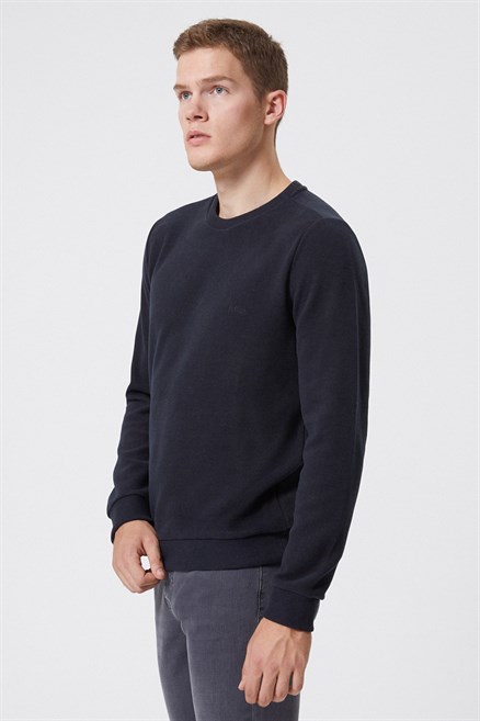 Newdwade Erkek O Yaka Sweatshirt Kahve