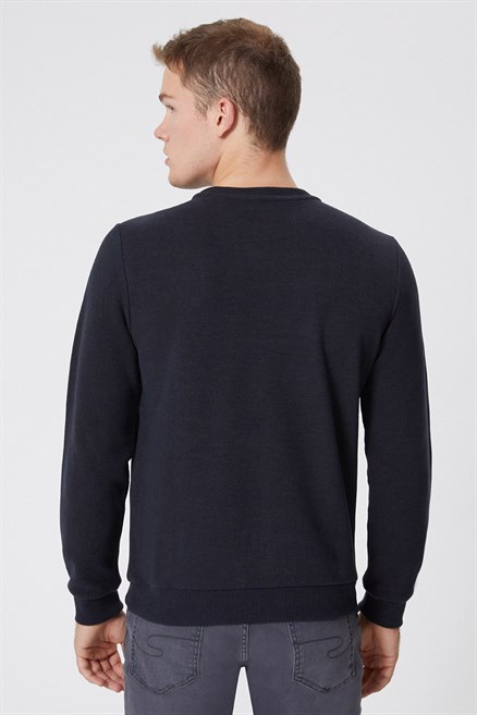 Newdwade Erkek O Yaka Sweatshirt Kahve