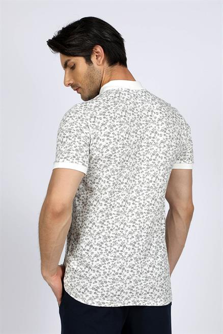 Newfresh Erkek %100 Pamuk Polo Yaka T-Shirt Ekru