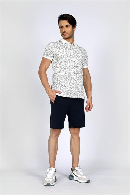 Newfresh Erkek %100 Pamuk Polo Yaka T-Shirt Ekru