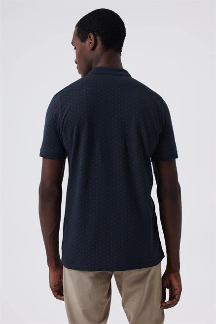Newmixed Erkek %100 Pamuk Polo Yaka T-Shirt Lacivert