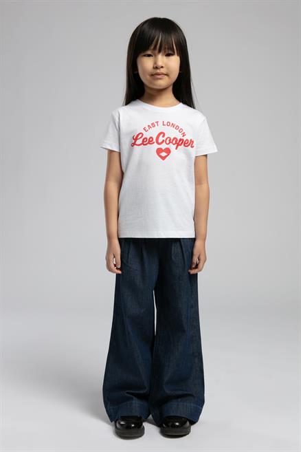Newry Kız Çocuk %100 Pamuk T-Shirt Beyaz