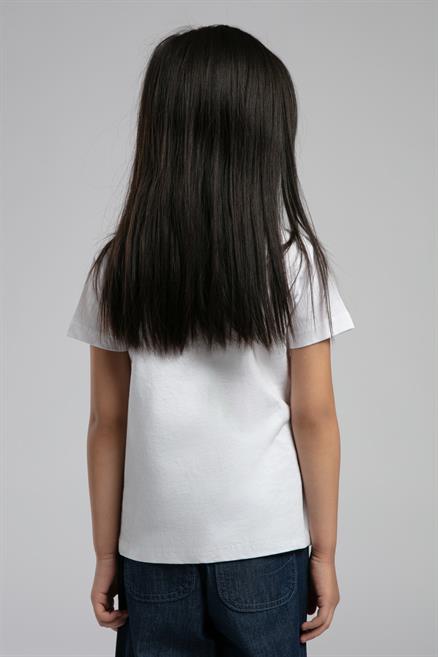 Newry Kız Çocuk %100 Pamuk T-Shirt Beyaz
