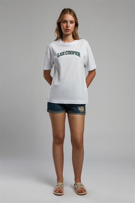 Nina Kadın %100 Pamuk O Yaka T-Shirt Beyaz