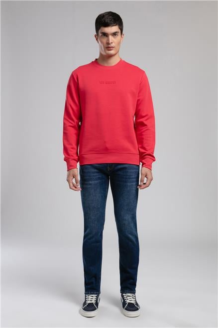 Noahes Erkek O Yaka Sweatshirt Kirmizi