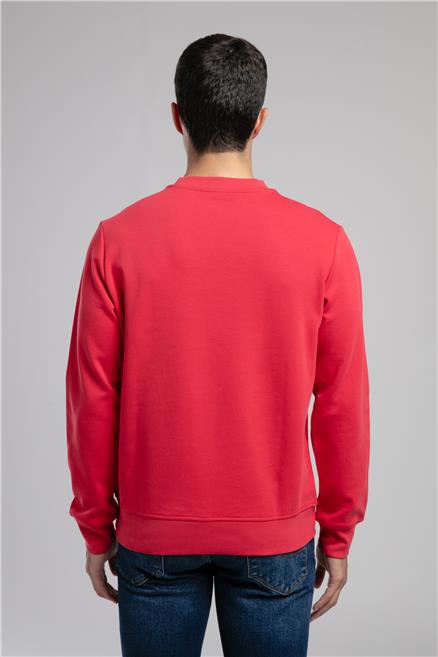 Noahes Erkek O Yaka Sweatshirt Kirmizi