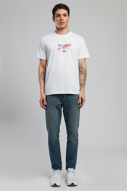 Orsino Erkek %100 Pamuk O Yaka T-Shirt Beyaz