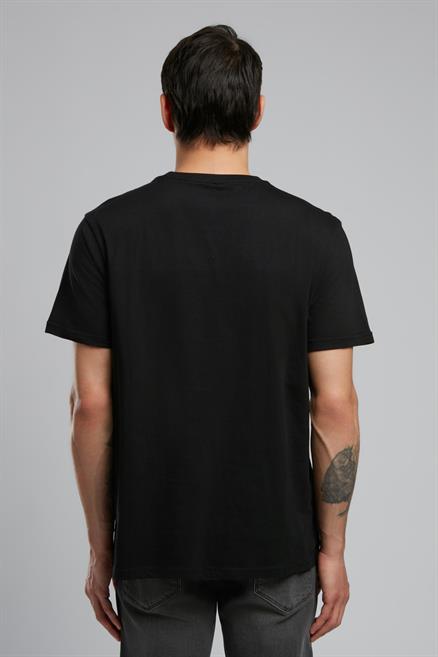 Orsino Erkek %100 Pamuk O Yaka T-Shirt Siyah