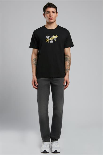 Orsino Erkek %100 Pamuk O Yaka T-Shirt Siyah