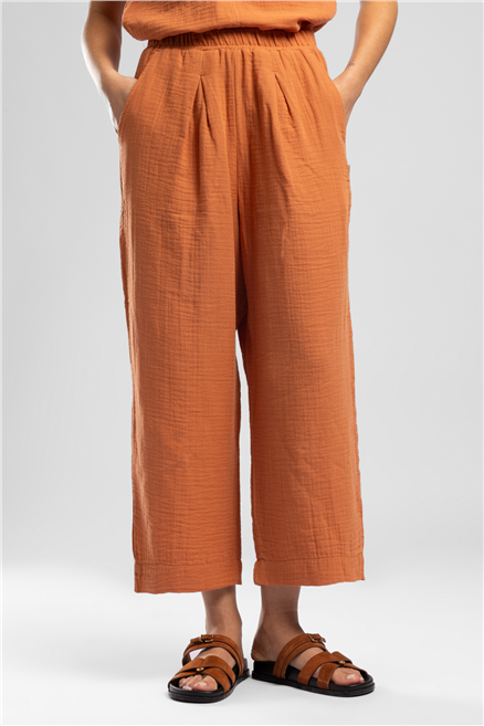 Patty Kadın Crop Pantolon Tarçın