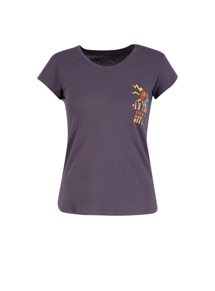 Paula Kadın %100 Pamuk Bisiklet Yaka T-Shirt Antrasit