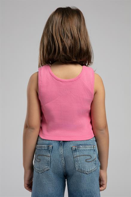 Peace Kız Çocuk %100 Pamuk Atlet Pembe