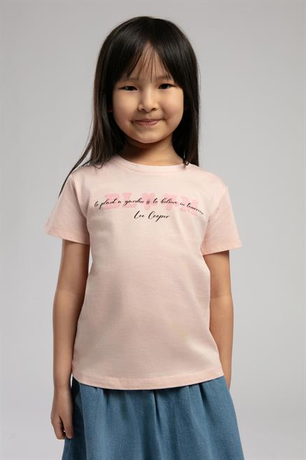 Perth Kız Çocuk %100 Pamuk T-Shirt Pudra
