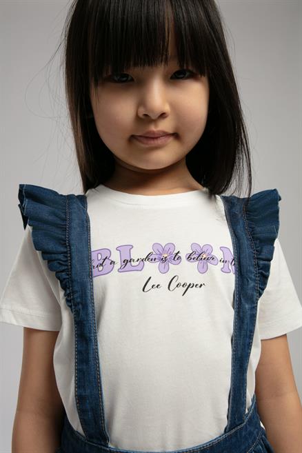 Perth Kız Çocuk %100 Pamuk T-Shirt Ekru