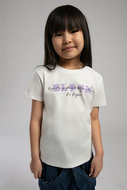 Perth Kız Çocuk %100 Pamuk T-Shirt Ekru