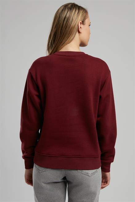 Petra Kadın O Yaka Sweatshirt Bordo