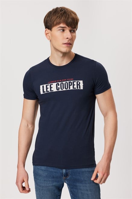 Rani Erkek %100 Pamuk O Yaka T-Shirt Koyu Lacivert