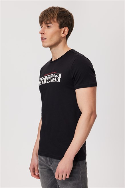 Rani Erkek %100 Pamuk O Yaka T-Shirt Siyah