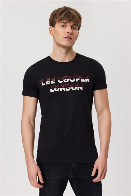 Raquel Erkek %100 Pamuk O Yaka T-Shirt Siyah
