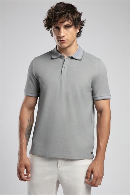 Rasco Erkek Polo Yaka T-Shirt Gri