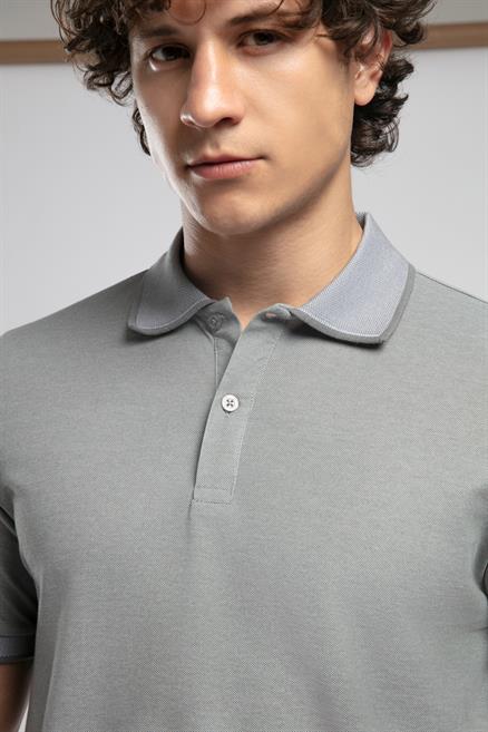 Rasco Erkek Polo Yaka T-Shirt Gri